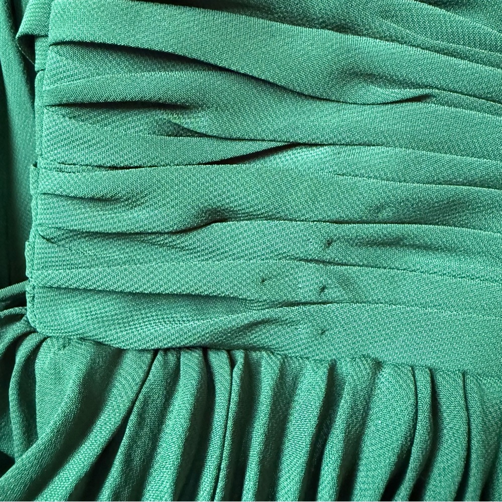 KissProm khalani emerald green ruffle multi layer long prom dress - Picture 13 of 14